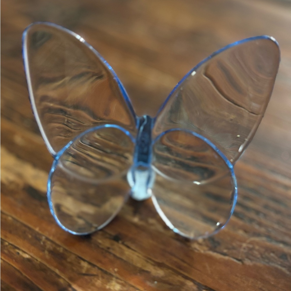 Baccarat Lucky Butterfly Sky Blue, Authentic